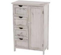 Commode / armoire, 82x55x30cm, shabby chic, vintage blanc Blanc G