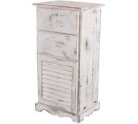 Commode / armoire - Vintage - Blanc - 2 tiroirs - 1 porte - 40x32x80cm