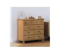 Commode ASKIM Marron miel 91x40x79 cm en pin massif
