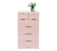 Commode autonome en plastique - 6 tiroirs - Meuble à tiroirs - Étagère à tiroirs - Armoire de salle de bain - Casier