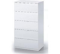 Commode avec 5 tiroirs coloris blanc artic - 110 x 60 x 40 cm