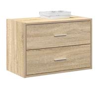Commode avec tiroirs en bois d'ingénierie - VIDAXL - 60x31x40 cm - Chêne sonoma - 2 tiroirs - Capacité 5 kg par tiroir