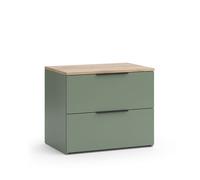 Vicco Commode avec tiroirs Wido, Vert, 60x50cm | avec 2 tiroirs, pour le rangement de vêtements et d’objets du quotidien