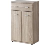 Commode avec un tiroir et deux portes ARMARIO coloris chêne sonoma 60x32x96 cm