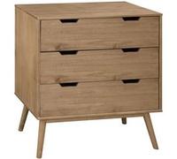 Commode BALI 3 tiroirs cirée - VS Venta-Stock Marron G