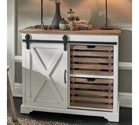 Commode Bastid blanc/marron H/L/P env. 85/100/40 cm