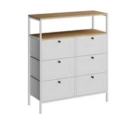Commode Belaro, 80x95cm 6 tiroirs, Blanc, Vicco 51897