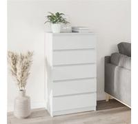 VidaXL Commode Blanc Bois d'Ingénierie