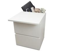 Commode blanche avec compartiment secret serrure RFID coffre-fort invisible meuble camouflé double fond arrière meuble espion anti-effraction table de chevet sécurisée armoire dissimulée