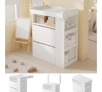 Commode blanche en MDF avec table à langer amovible, dimensions : 82 x 50 x 100 cm