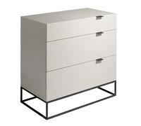 Commode bois gris et acier noir