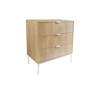 Commode - Box and beyond - 72x40x80 cm - Bois - 3 Tiroirs - Rangement - Salon, Salle à Manger, Entrée, Couloir