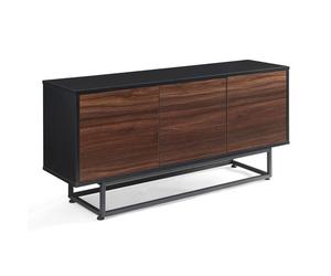 Commode Boxholm 120 x 30 x 55 cm noir effet noyer