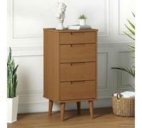 vidaXL Commode MOLDE Caramel bois de pin massif 40 x 35 x 82 cm Rangement