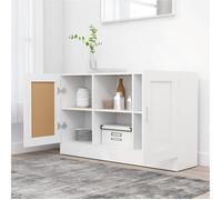 Commode/Buffet contemporain, Blanc 120x30,5x70 cm, Bois d'ingénierie LL0000020992