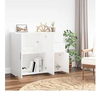 Commode/Buffet contemporain, Blanc 91x29,5x75 cm, Bois d'ingénierie LL0000191605