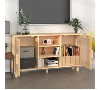 Commode/Buffet contemporain Marron 105x30x60 cm Bois de pin massif et rotin naturel LL0000164142