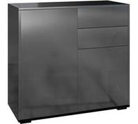 Meuble de rangement HOMCOM buffet commode avec 2 tiroirs et 2 placards à portes, étagères réglables - 79x36x74cm - noir