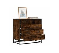 vidaXL Commode chêne fumé 70x41x70 cm bois d'ingénierie