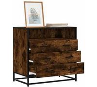 vidaXL Commode chêne fumé 70x41x70 cm bois d'ingénierie