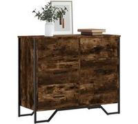 Commode chêne fumé 91x35,5x74,5 cm bois d ingénierie