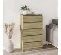 vidaXL Commode Chêne Sonoma 60×36×103 cm en bois multicouche