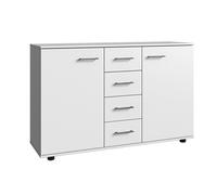 Commode combinée, meuble de rangement coloris Blanc - Longueur 130 x Hauteur 83 x Profondeur 41 cm - -