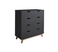 Commode CORINNA 4 tiroirs gris anthracite - VS Venta-Stock Gris G
