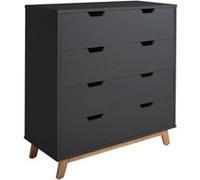 Commode CORINNA 4 tiroirs gris anthracite - VS Venta-Stock Gris G