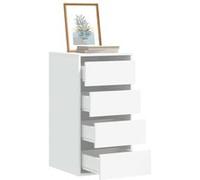 vidaXL Commode d'angle en bois d'ingénierie 40x41x76 cm, tiroirs, blanc