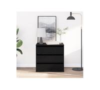 Commode d angle Chêne noir 60x41x58 cm Bois d ingénierie