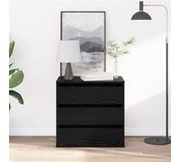 vidaXL Armoire à tiroirs Noir 61 x 41 x 58 cm Bois d'ingénierie, Organisateur de Chambre, Commode Moderne, tiroirs rectangulaires, Rangement Minimaliste, Solution Gain de Place