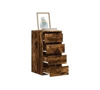 vidaXL Commode d'angle chêne fumé 40x41x76 cm Bois d'ingénierie