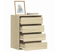 Commode d'angle - vidaXL - Chêne Sonoma - 60x41x76 cm - Bois d'ingénierie - 4 tiroirs