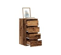 vidaXL Commode d'angle vieux bois 40x41x76 cm bois d'ingénierie, commode à tiroirs, classeur, armoire à tiroirs, armoire de 852868 Marron G