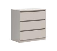 Commode de 3 tiroirs meuble de rangement coloris Beige
