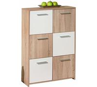 Commode de 6 portes Chêne de Sonoma, Dim : 77 x 30 x 115 cm --