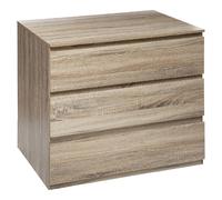 Commode 3 tiroirs ""Dolo"" effet bois naturel - 5 five simply smart