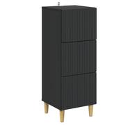 vidaXL Armoire à tiroirs Noir 33 x 34,5 x 90 cm Bois d'ingénierie