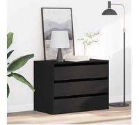 vidaXL Armoire à tiroirs Noir 80 x 41 x 58 cm Bois d'ingénierie – Commode moderne gain de place
