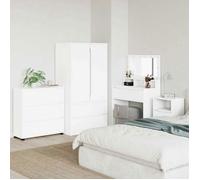 Commode de chambre Vidaxl Armoire de rangement Blanc 80 x 31 x 81 cm Bois d'ingénierie
