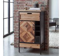 Commode de pharmacie HWC-Q77, armoire, commode, tiroirs, compartiments de rangement, style industriel vintage/shabby, bois et métal, 85 x 45 x 35 cm