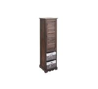 Mendler Commode de Salle de Bain HWC-H20, 20x27x29cm Bois Massif - Shabby Marron