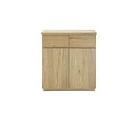 Commode d'entree avec 2 portes coloris chene - Longueur 90 x hauteur 95 x profondeur 41 cm --