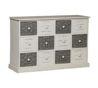 Commode Design 12 Tiroirs Suzy 120cm Naturel