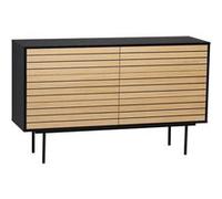 Paris prix Commode design 6 tiroirs - Chêne et noir