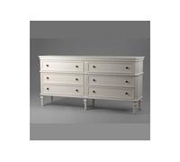 Commode double Léonie 6 tiroirs en kit - - Blanc - Bois