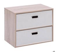 5five Commode Dress Up 2 tiroirs Beige en panneau de fibres de bois 50x30x40 cm