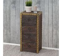 Mendler Commode à tiroirs Duran Style Shabby Vintage 70x33x26cm Marron