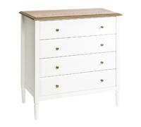 Commode ""Solen"" bois blanc 5 tiroirs - Atmosphera Créateur d'intérieur